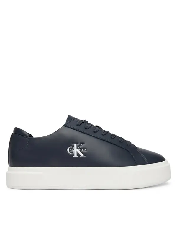Calvin Klein Calvin Klein Tenisice Basket Cupsole Laceup Lth Ml YM0YM01460 Tamnoplava