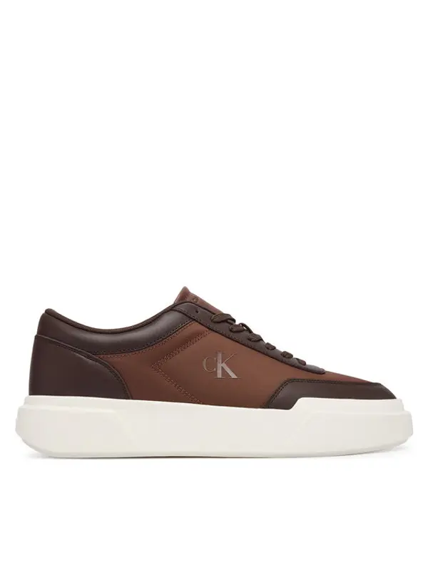 Calvin Klein Calvin Klein Tenisice Chunky Cups Laceup Ox Mix Mat HM0HM02326 Smeđa