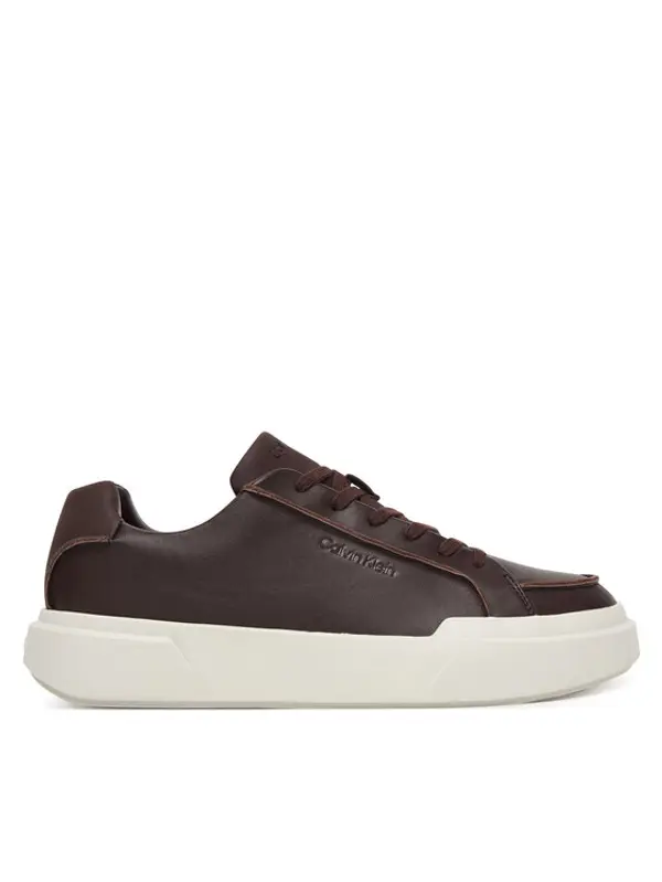 Calvin Klein Calvin Klein Tenisice Chunky Cupsole Lace Up Lth Pinch YM0YM01454 Tamnocrvena