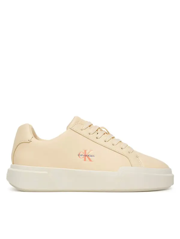 Calvin Klein Calvin Klein Tenisice Chunky Cupsole Laceup Lth Ml YW0YW01947 Krem