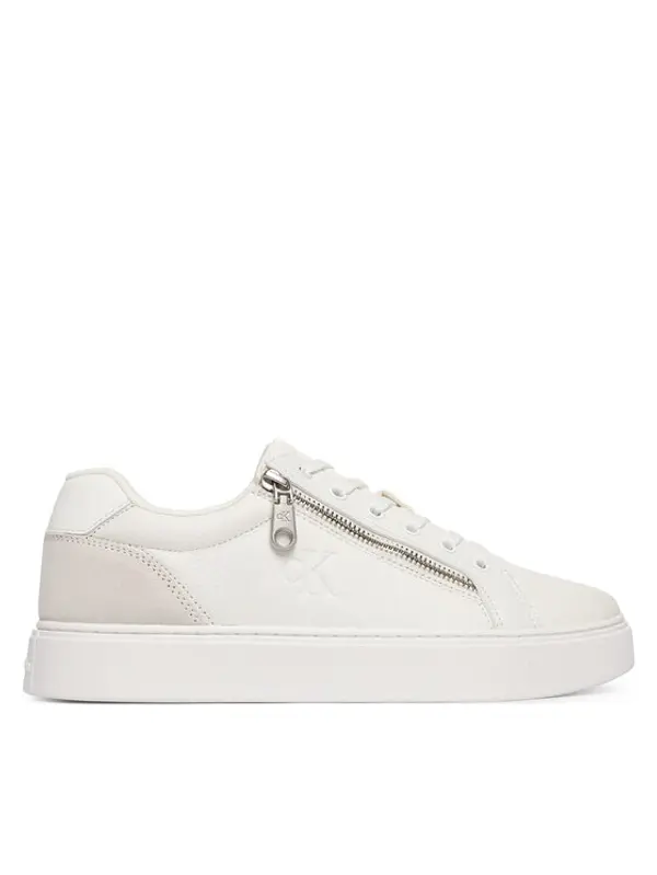 Calvin Klein Calvin Klein Tenisice Classic Cup Laceup Zip Lth YM0YM01437 Bijela
