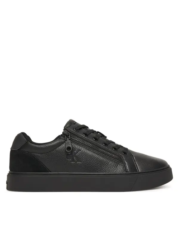 Calvin Klein Calvin Klein Tenisice Classic Cup Laceup Zip Lth YM0YM01437 Crna