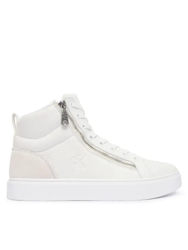 Calvin Klein Calvin Klein Tenisice Classic Cup Mid Laceup Zip Lth YM0YM01428 Bijela