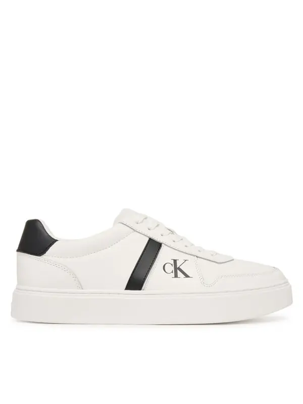 Calvin Klein Calvin Klein Tenisice Classic Cups Lace Lth Emb Tongue HM0HM02237 Bijela