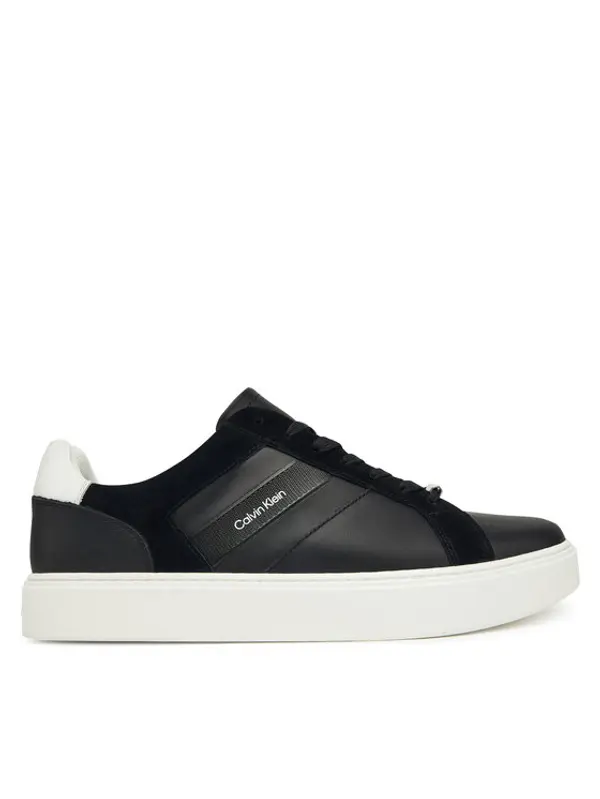 Calvin Klein Calvin Klein Tenisice Classic Cupsole Laceup Tape Lth YM0YM01430 Crna
