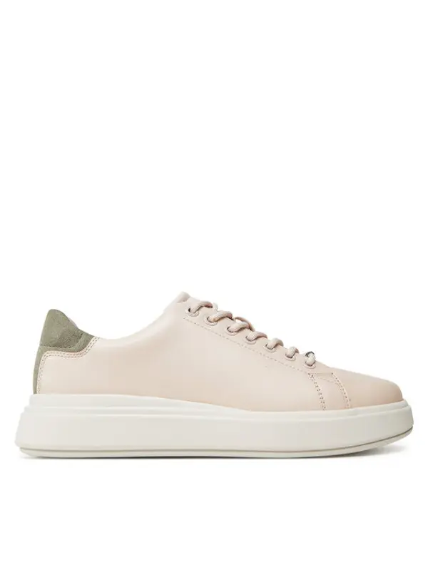 Calvin Klein Calvin Klein Tenisice Cupsole Lace Up Lth HW0HW02540 Bež