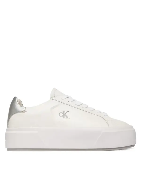 Calvin Klein Calvin Klein Tenisice Flatform Lace Up Lth Met YW0YW01929 Bijela