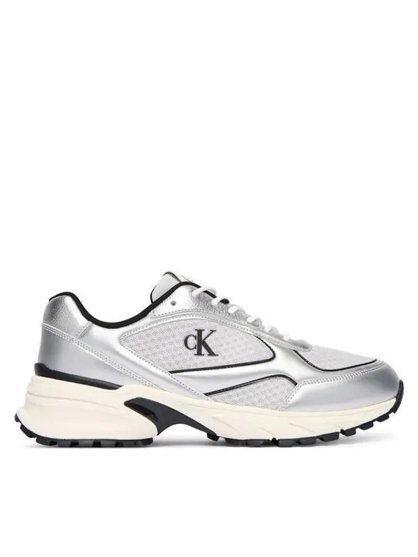 Calvin Klein Calvin Klein Tenisice Hike Runner Laceup Mesh Mix Met YM0YM01402 Srebrna