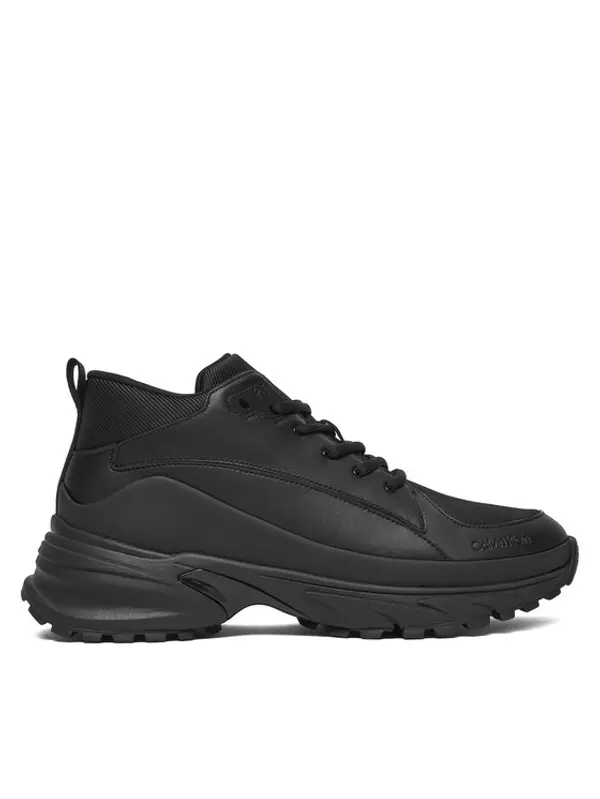 Calvin Klein Calvin Klein Tenisice Hike Runner Mid Laceup Tech Mix YM0YM01418 Crna