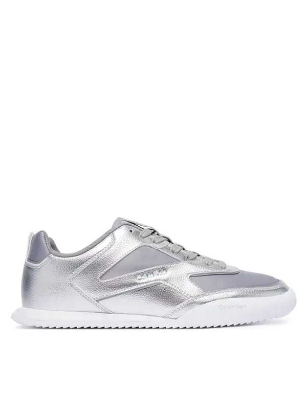 Calvin Klein Calvin Klein Tenisice Low Pro Run Lace Stripe Met Lth HW0HW03272 Srebrna
