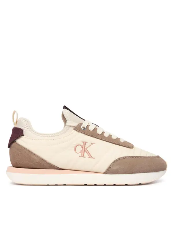 Calvin Klein Calvin Klein Tenisice Retro Runner Lace Up Sock YW0YW02060 Krem