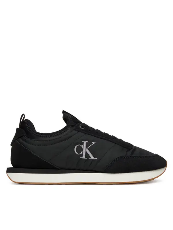 Calvin Klein Calvin Klein Tenisice Retro Runner Sock Laceup Mix Mat YW0YW02060 Crna