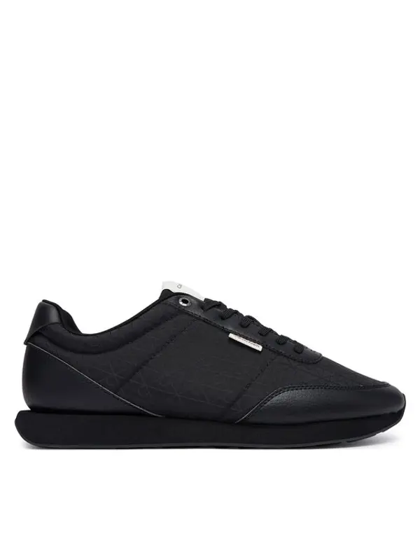 Calvin Klein Calvin Klein Tenisice Retro Runner T Lth Aop Ny HM0HM02213 Crna