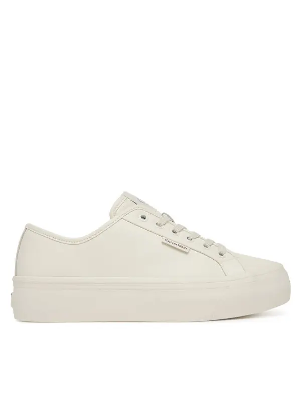 Calvin Klein Calvin Klein Tenisice Vulc Flatf Lace Up Lth YW0YW01932 Bijela