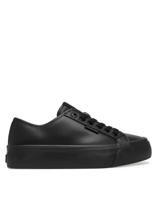 Calvin Klein Calvin Klein Tenisice Vulc Flatf Lace Up Lth YW0YW01932 Crna