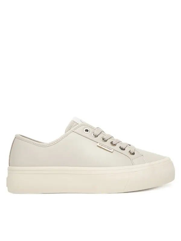 Calvin Klein Calvin Klein Tenisice Vulc Flatf Lace Up Lth YW0YW01932 Siva