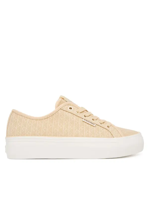 Calvin Klein Calvin Klein Tenisice Vulc Flatf Laceup Jaq Aop HW0HW03265 Svijetlo žuta