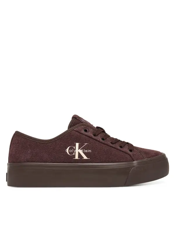 Calvin Klein Calvin Klein Tenisice Vulc Flatf Laceup Suede HW0HW03088 Tamnocrvena