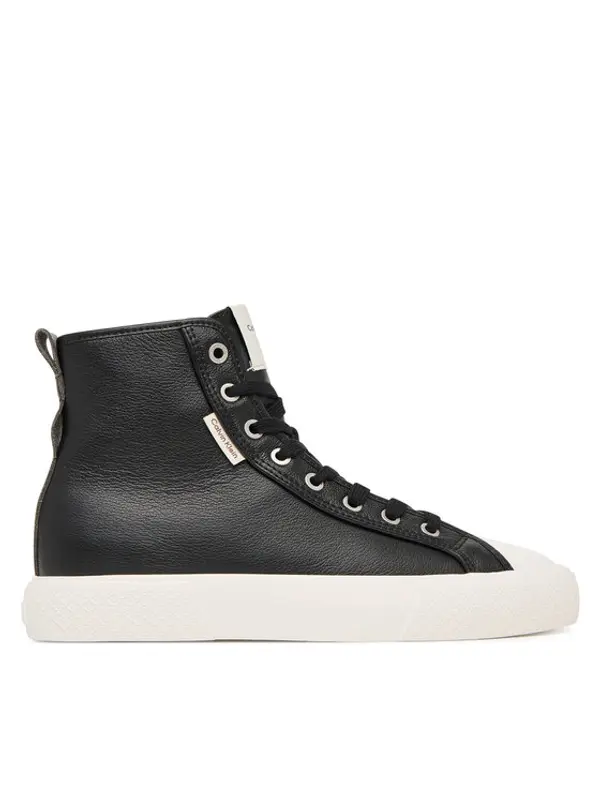 Calvin Klein Calvin Klein Tenisice Vulc Lace Up Hightop Lth HW0HW03076 Crna