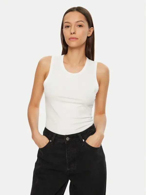Calvin Klein Calvin Klein Top K20K208054 Bijela Slim Fit