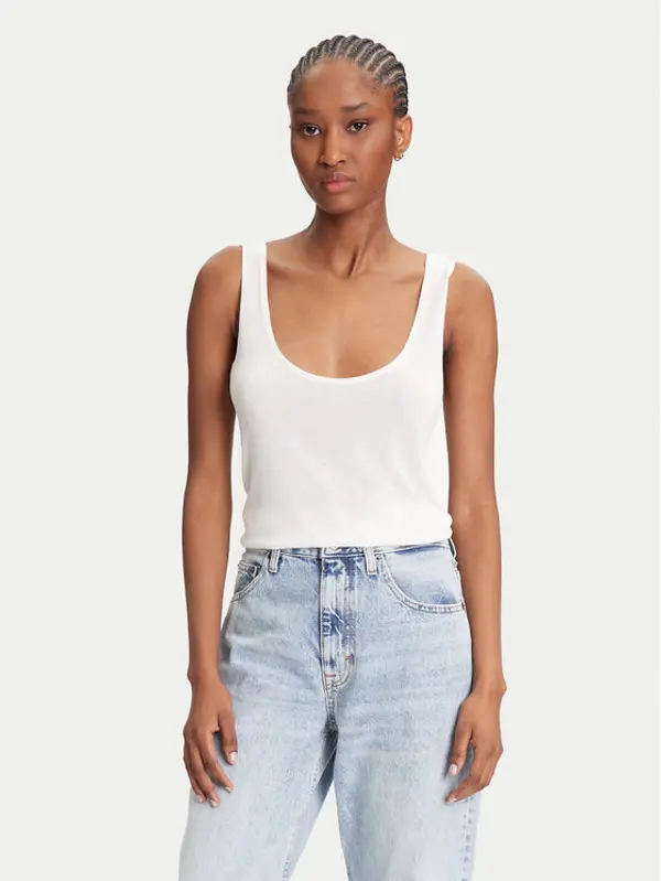 Calvin Klein Calvin Klein Top LV044C345G Écru Regular Fit
