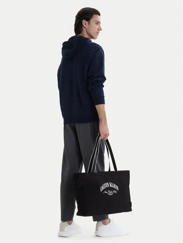 Calvin Klein Calvin Klein Torba Graphic Capsule Tote LV04D3348G Crna