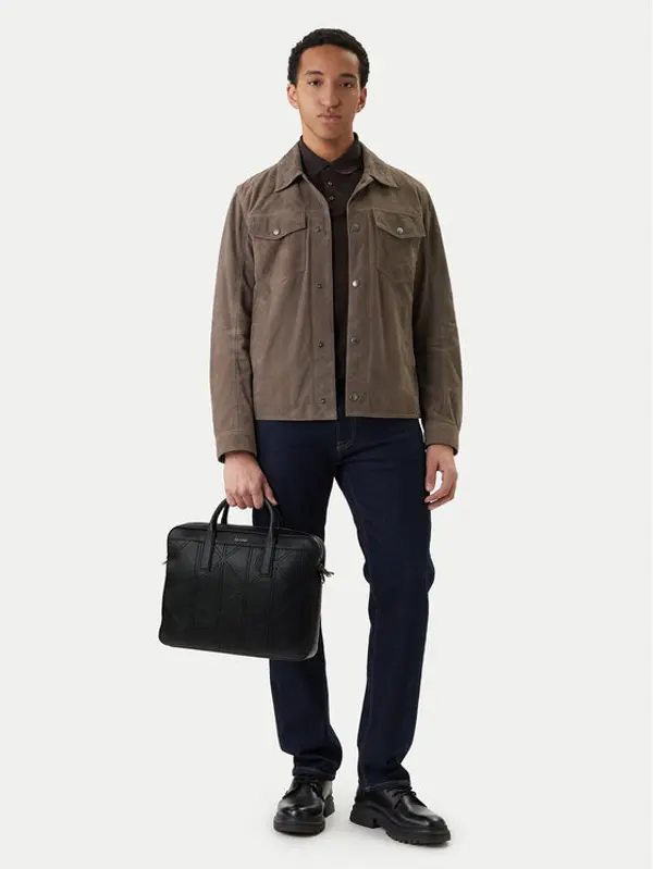 Calvin Klein Calvin Klein Torba za laptop Emblem Aop Emboss Commuter LV04D3329G Crna