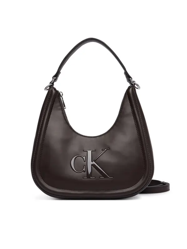 Calvin Klein Calvin Klein Torbica Bold Ck Small Crescent Bag LV04F3561G Tamno smeđa