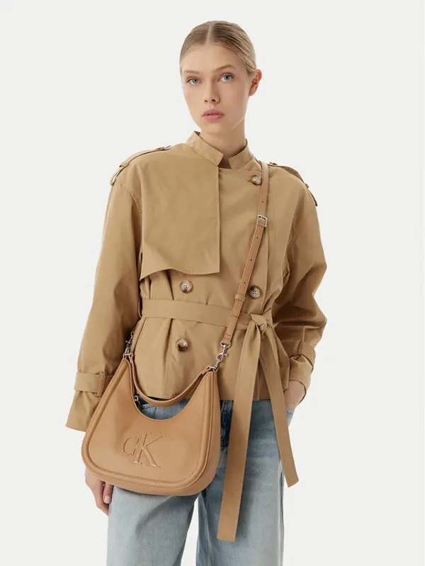 Calvin Klein Calvin Klein Torbica Bold Ck Small Crescent LV04F3561G Bež