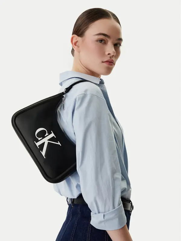 Calvin Klein Calvin Klein Torbica Bold Ck Small Shoulder Bag LV04F3230G Crna