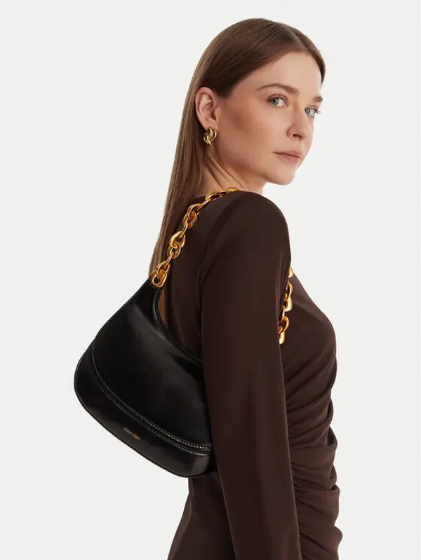 Calvin Klein Calvin Klein Torbica Chain Shoulder Bag LV04F3403G Crna