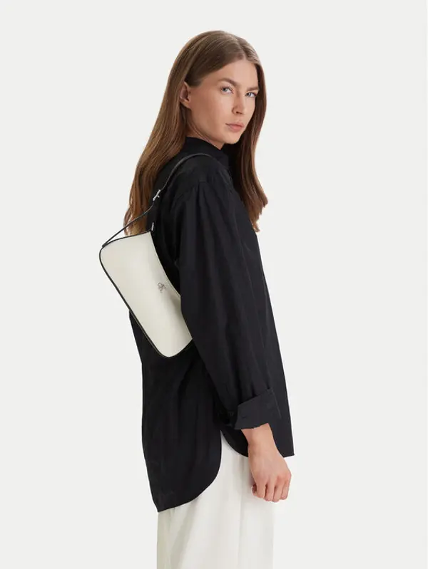 Calvin Klein Calvin Klein Torbica Ck Canvas Small Shoulder Bag LV04F3347G Bijela