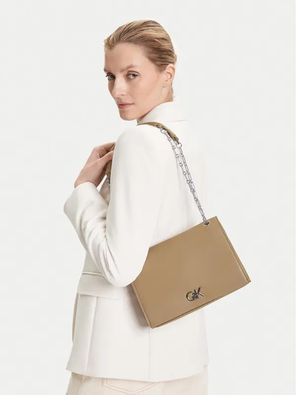 Calvin Klein Calvin Klein Torbica Ck Medium Conv Chain Bag K60K612810 Bež