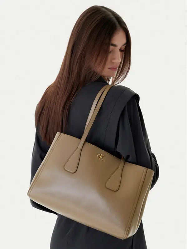 Calvin Klein Calvin Klein Torbica Ck Medium Work Tote LV04F3442G Bež