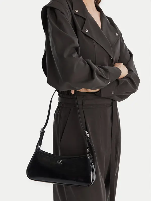 Calvin Klein Calvin Klein Torbica Ck Metallic Small Shoulder Bag LV04F3304G Crna