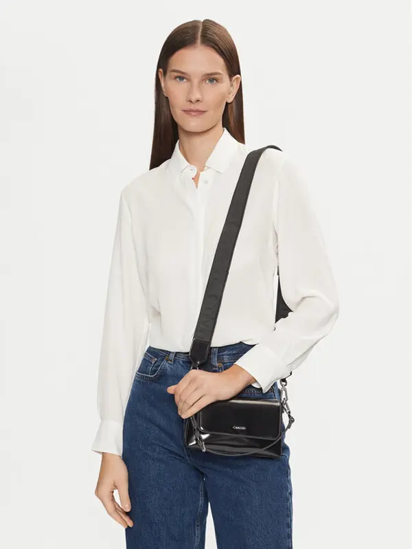 Calvin Klein Calvin Klein Torbica Ck Must Dbl Strap Mini Bag_Shiny K60K612772 Crna
