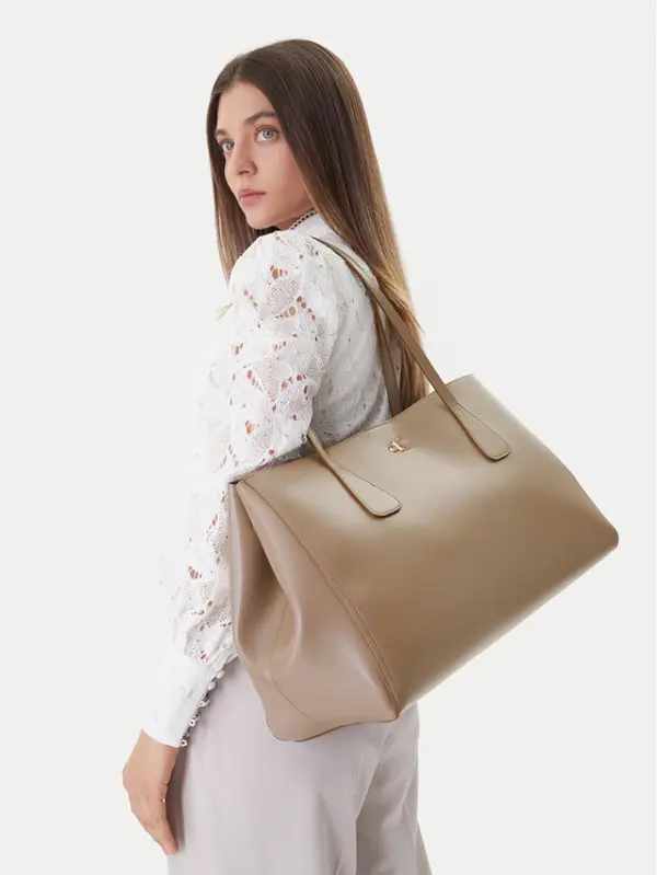 Calvin Klein Calvin Klein Torbica Ck Snap Large Tote LV04F3502G Bež