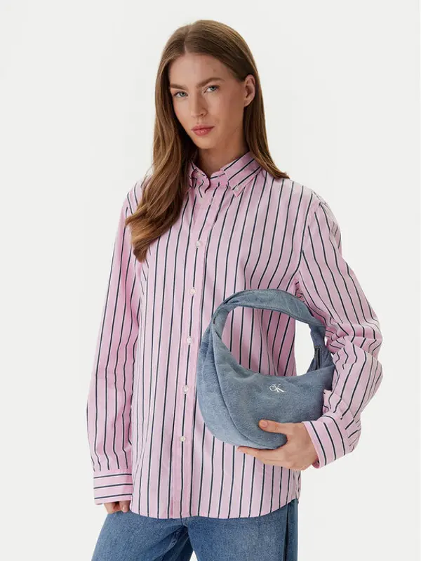 Calvin Klein Calvin Klein Torbica Denim Soft Crescent Sm LV04F3207G Plava