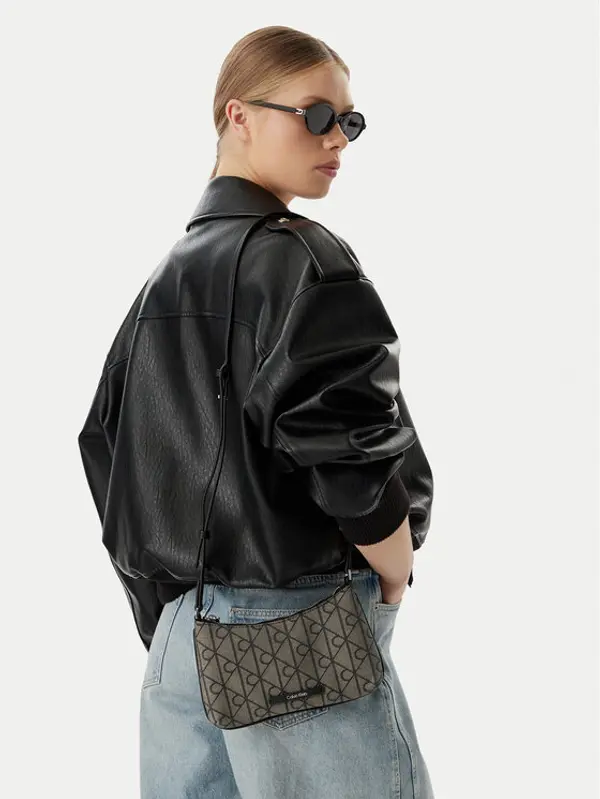 Calvin Klein Calvin Klein Torbica Emblem Aop LV04F1164G Crna