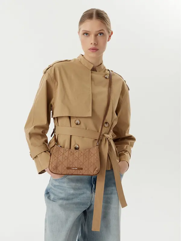 Calvin Klein Calvin Klein Torbica Emblem Aop LV04F1164G Smeđa
