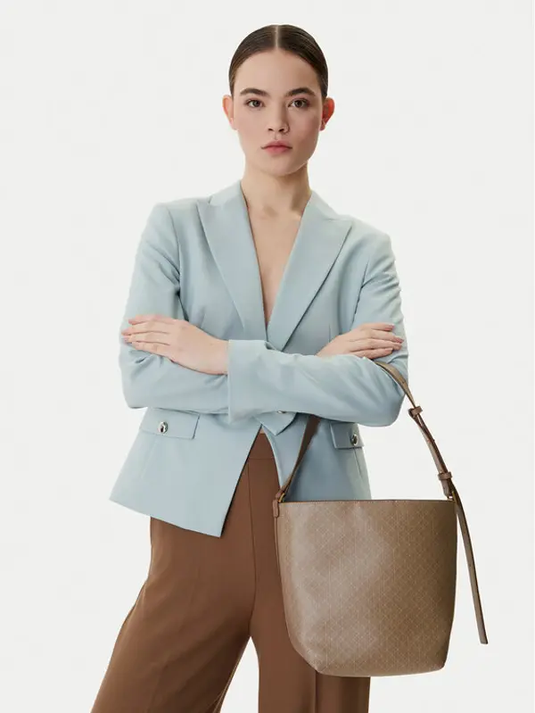 Calvin Klein Calvin Klein Torbica Emblem Aop Medium Bucket LV04F3365G Bež
