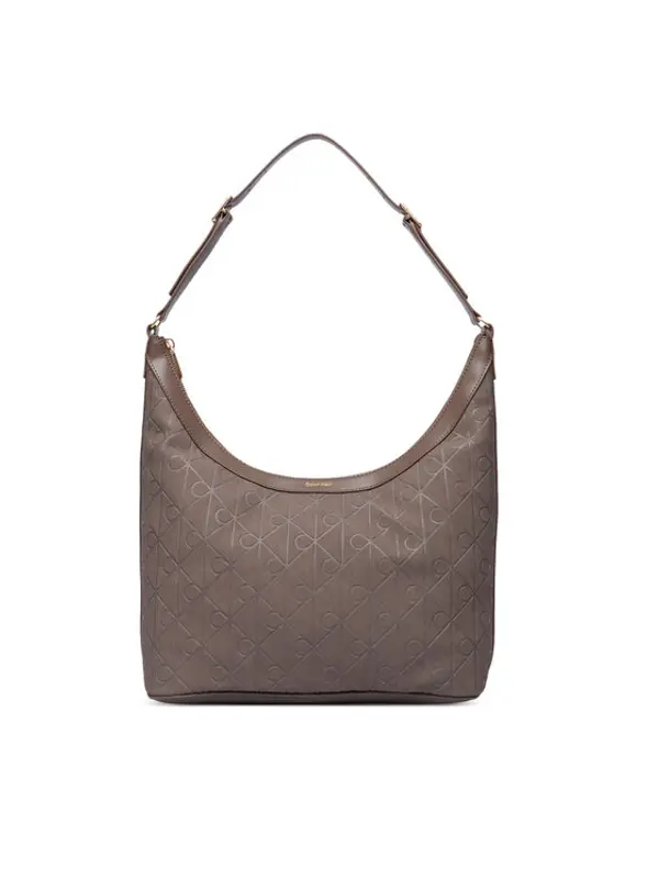 Calvin Klein Calvin Klein Torbica Emblem Aop Sueded M Shoulder Bag LV04F3881G Bež