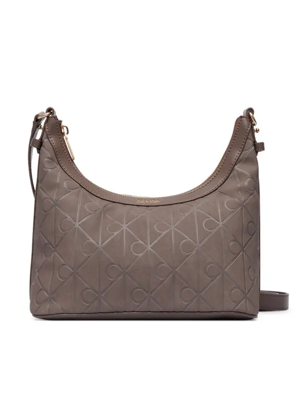 Calvin Klein Calvin Klein Torbica Emblem Aop Sueded Shoulder Bag LV04F3880G Bež