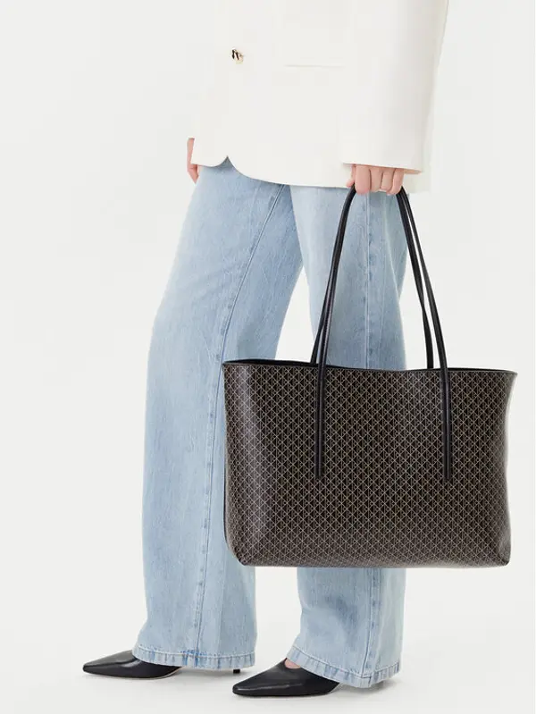 Calvin Klein Calvin Klein Torbica Emblem Aop Tote W/ Pouch LV04F3266G Crna