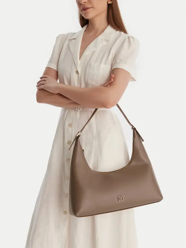 Calvin Klein Calvin Klein Torbica Emblem Hw Lthr Shoulder Bag LV04F3262G Bež