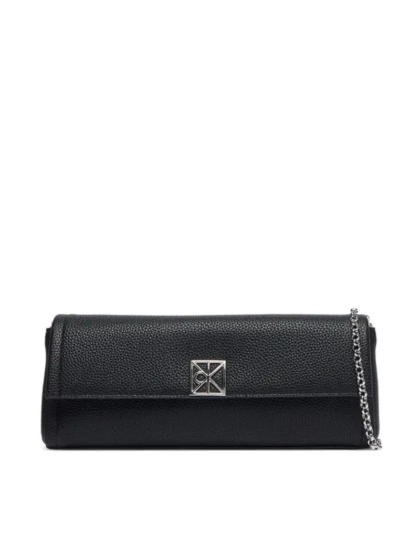 Calvin Klein Calvin Klein Torbica Emblem Hw Pebble Clutch LV04F3740G Crna