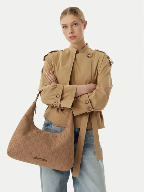 Calvin Klein Calvin Klein Torbica Emblem Jacquard LV04F3635G Smeđa