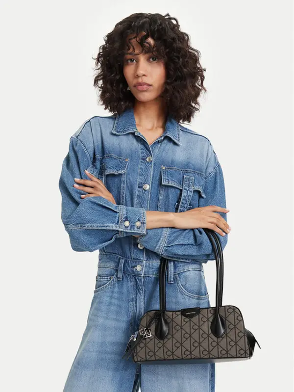 Calvin Klein Calvin Klein Torbica Emblem Trio Jacquard LV04F3744G Siva