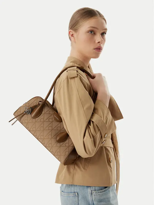 Calvin Klein Calvin Klein Torbica Emblem Trio Jacquard LV04F3744G Smeđa