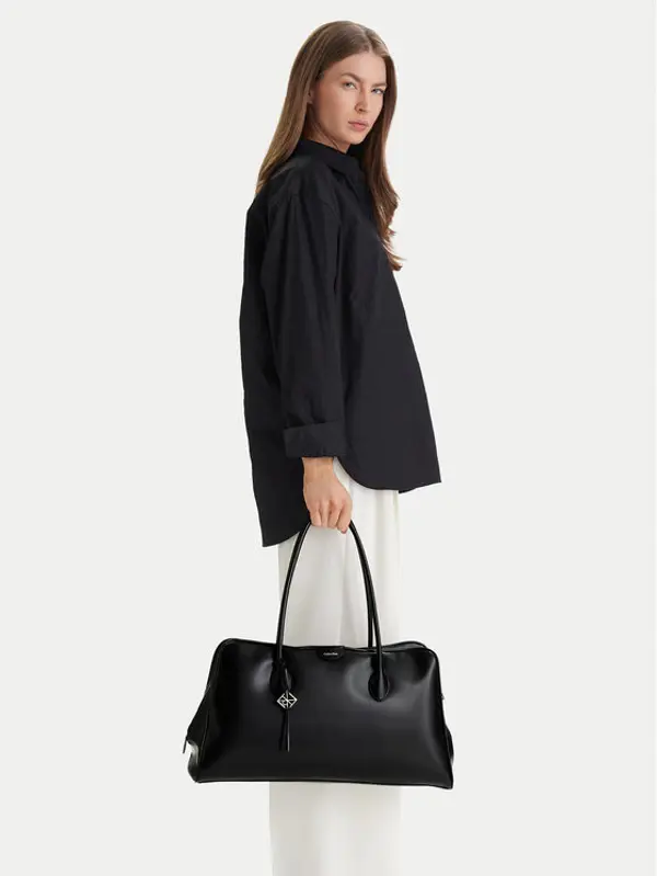 Calvin Klein Calvin Klein Torbica Emblem Trio Large Work Bag LV04F3368G Crna